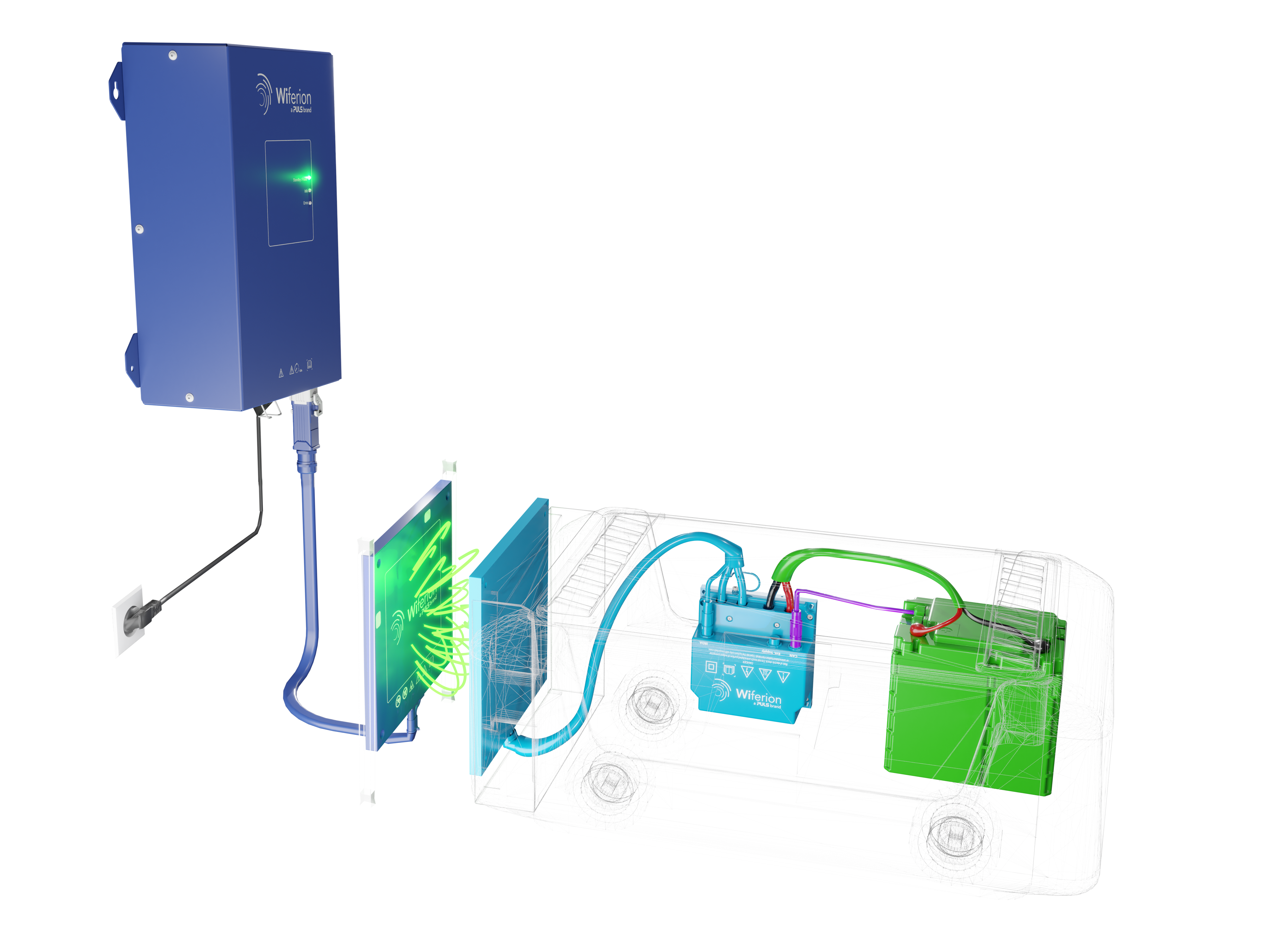 component overview etaLINK 3000 Wiferion PULS etalink farming robot charging - agrarroboter laden