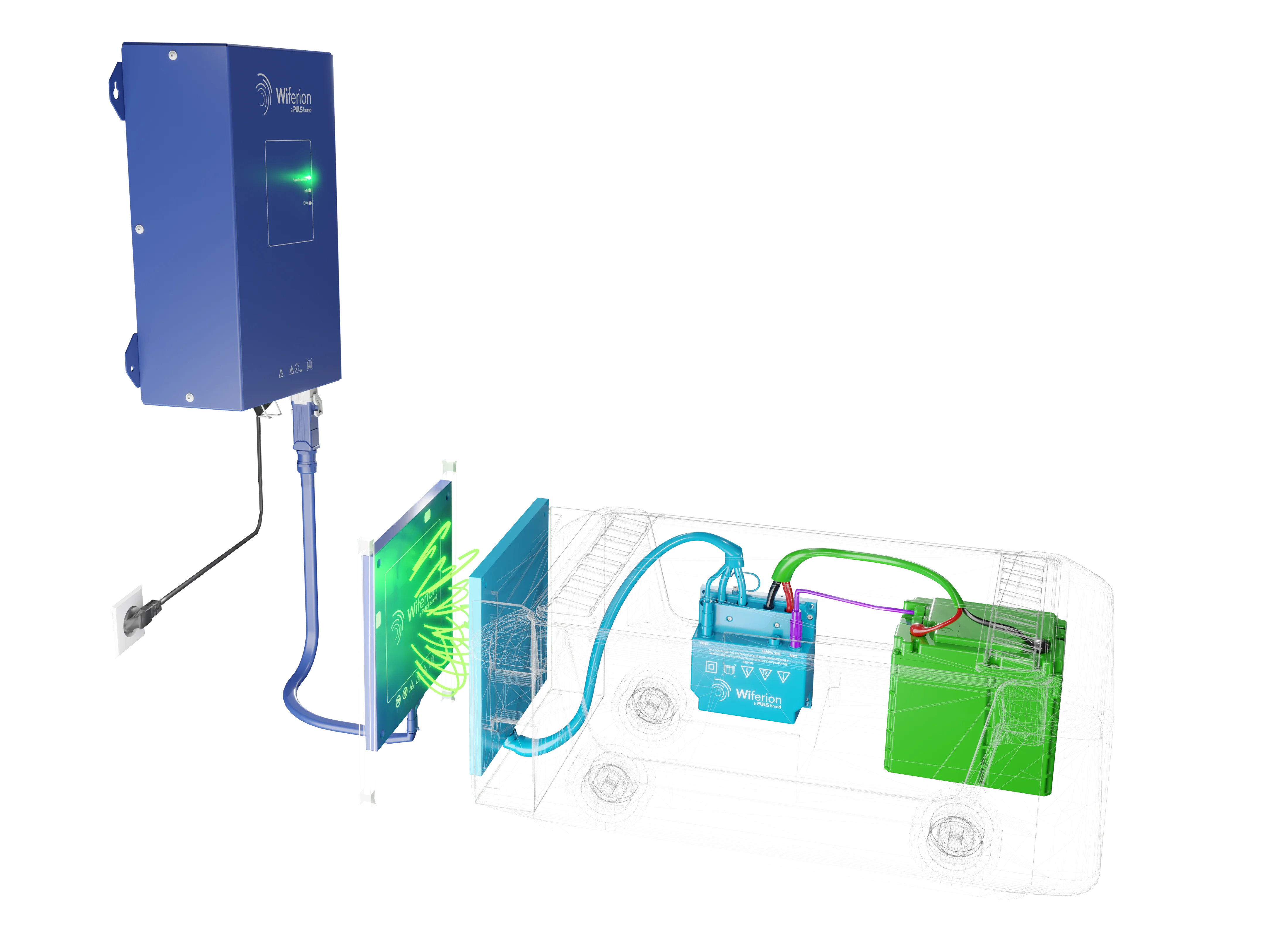 component overview etaLINK 3000 Wiferion PULS etalink farming robot charging - agrarroboter laden