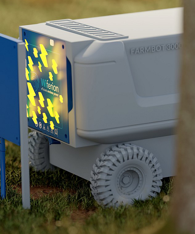 farming robot charging - wireless charging agrar roboter - outside charging