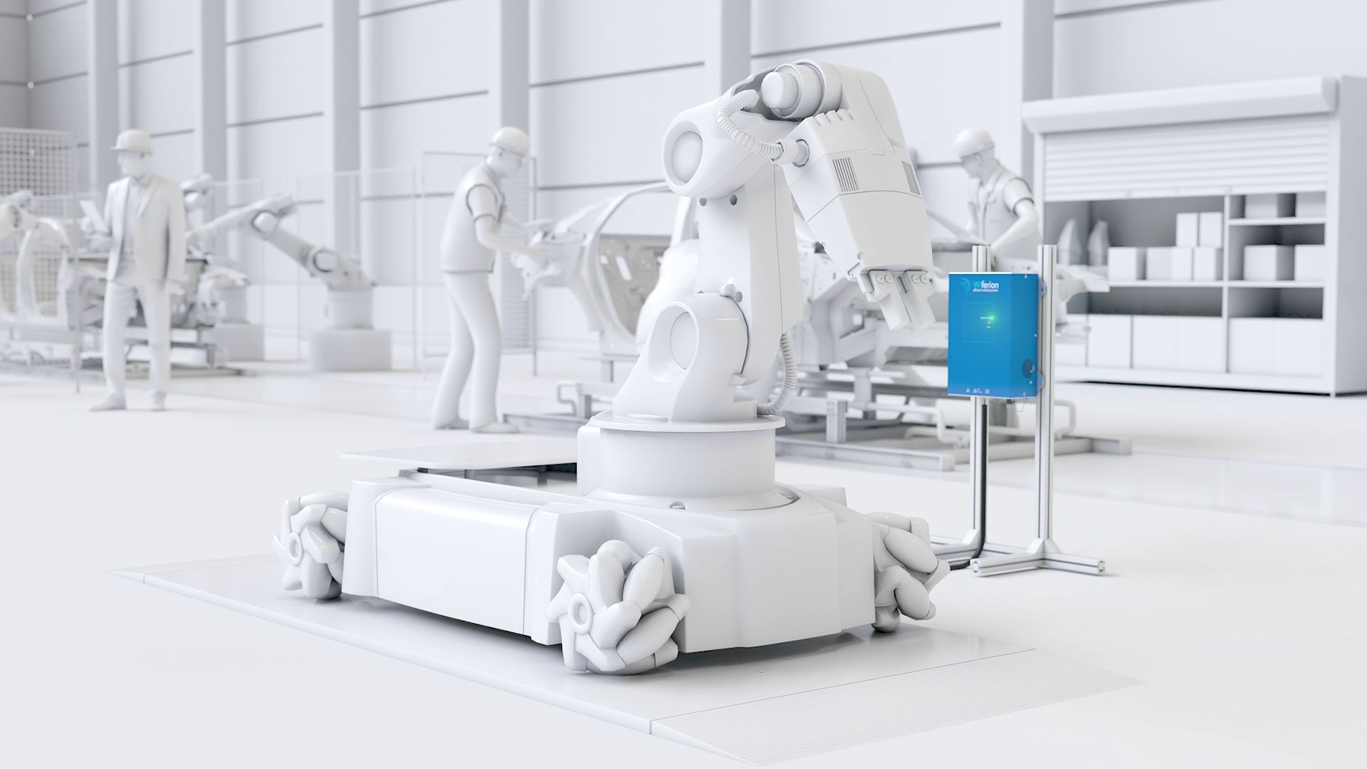 induktives laden AMR – wireless charging amr – render induktives laden AMR - wireless charging amr - render