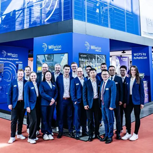 about Wiferion a PULS brand Team Logimat 2026 worldwide leadership wireless charging