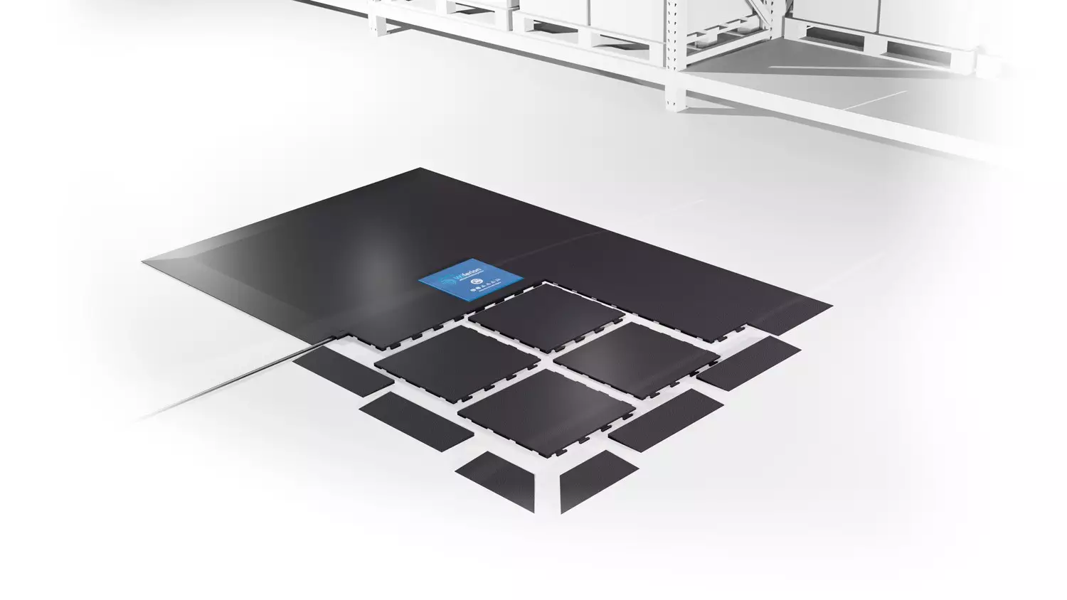 wireless charging ground installation - etaTILES single - boden Installation induktives laden - batterieladetechnik